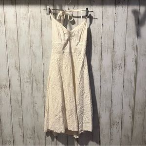 J crew size 6p white halter type dress.